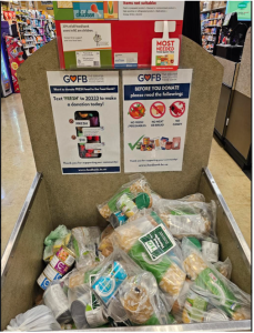 Picture of a food bank collect basket